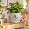 Personalised Pet Memorial Flecked Ceramic Indoor Plant Pot