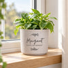 Personalised Botanical Flecked Ceramic Indoor Plant Pot