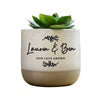 Personalised Botanical Flecked Ceramic Indoor Plant Pot