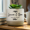 Personalised Botanical Flecked Ceramic Indoor Plant Pot