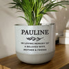 Personalised Memorial Flecked Ceramic Indoor Plant Pot