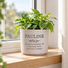 Personalised Memorial Flecked Ceramic Indoor Plant Pot