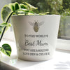 Personalised Bee Large Ceramic Plant Pot