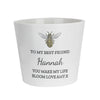 Personalised Bee Large Ceramic Plant Pot