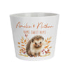 Personalised Hedgehog Large Indoor Autumn Ceramic Plant Pot