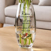 Personalised Robins Appear Bullet Glass Vase
