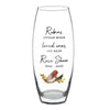 Personalised Robins Appear Bullet Glass Vase