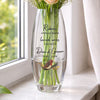 Personalised Robins Appear Bullet Glass Vase