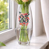 Personalised Floral Big Age Bullet Glass Vase