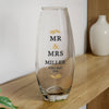 Personalised Couples Bullet Glass Vase