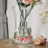 Personalised Floral Big Age Waisted Glass Vase