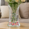 Personalised Floral Big Age Waisted Glass Vase