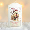 Personalised Boofle Christmas Reindeer Wax Pillar Candle