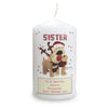 Personalised Boofle Christmas Reindeer Wax Pillar Candle