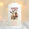 Personalised Boofle Christmas Reindeer Wax Pillar Candle