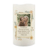 Personalised Wild Flowers Photo Upload LED Candle