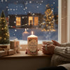 Personalised Candy Cane Stripe Wax Pillar Candle