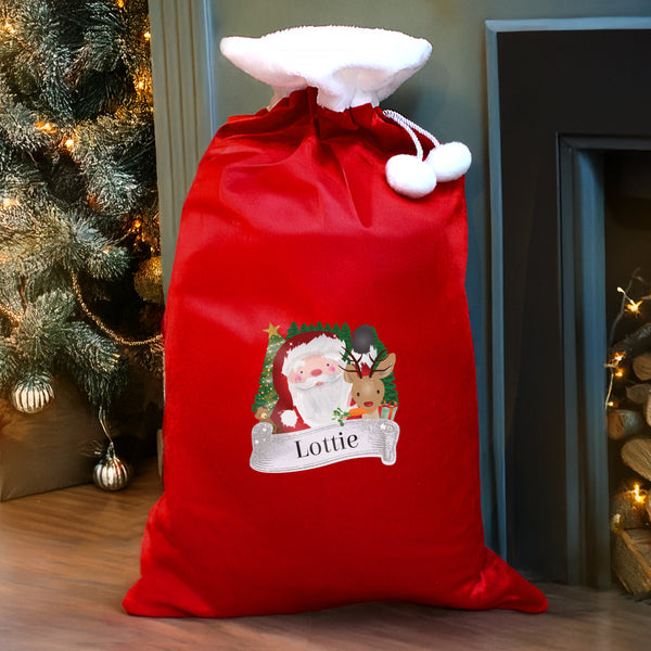 Personalised Red Christmas Santa Sack for Christmas