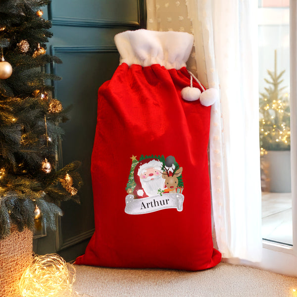 Personalised Red Christmas Santa Sack for Christmas