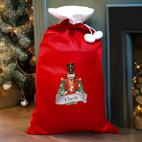 Personalised Red Nutcracker Sack for Christmas