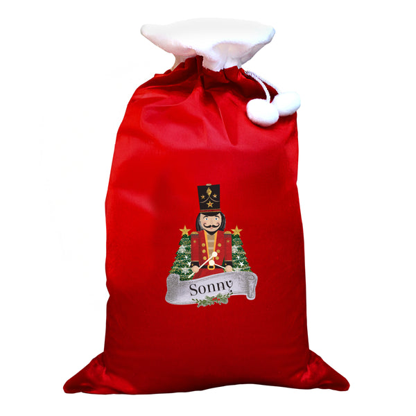 Personalised Red Nutcracker Sack for Christmas