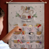 Personalised Felt Rocking Horse Advent Calendar In Silver Grey