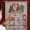 Personalised Felt Santa Advent Calendar In Silver Grey