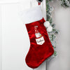 Personalised Gonk Family Red Christmas Stocking Male