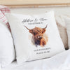 Personalised Highland Cow Filled Cushion