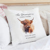 Personalised Highland Cow Filled Cushion
