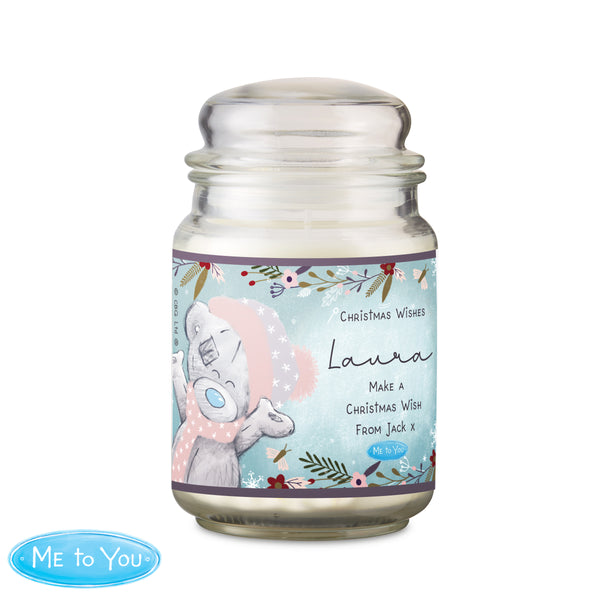 Personalised Me to You Cosy Winter Large Wax Candle Jar