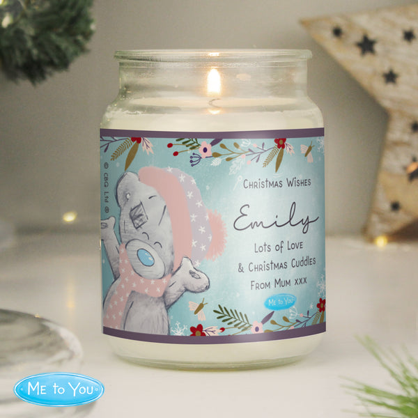 Personalised Me to You Cosy Winter Large Wax Candle Jar