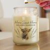 Personalised Highland Cow Large Wax Candle Jar