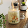 Personalised Autumn Gonk Large Wax Candle Jar