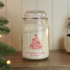 Personalised Pink Christmas Tree Large Wax Candle Jar