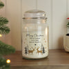 Personalised Christmas Reindeer Large Wax Candle Jar
