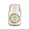 Personalised Christmas Wreath Large Wax Candle Jar