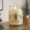 Personalised Home For Christmas Large Wax Candle Jar