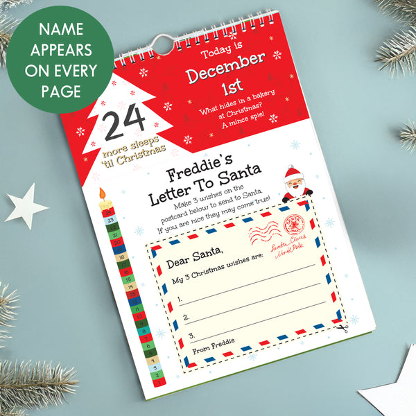 Personalised 24 Sleeps Christmas Activity Advent Calendar