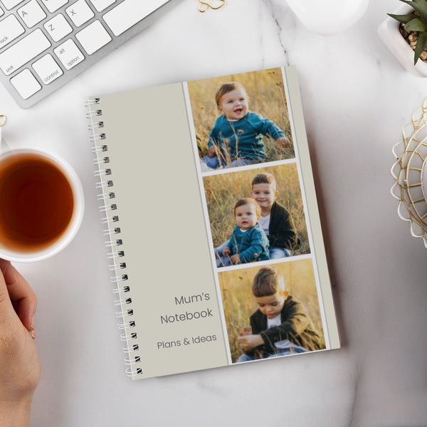 Personalised Multi Photo Upload Strip Notebook
