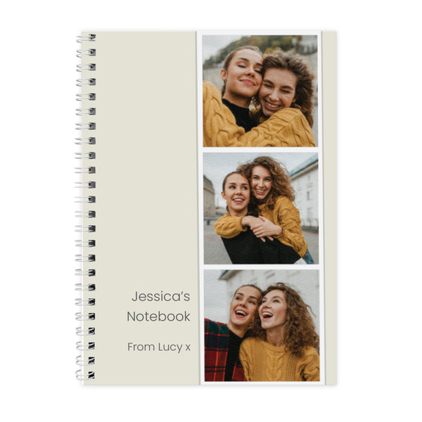 Personalised Multi Photo Upload Strip Notebook