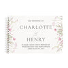 Personalised Pink Wild Flowers Wedding Guest Book