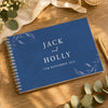 Personalised Botanical Cobalt Blue Wedding Guest Book