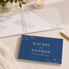 Personalised Botanical Cobalt Blue Wedding Guest Book