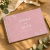 Personalised Botanical Soft Pink Wedding Guest Book