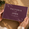 Personalised Botanical Plum Wedding Guest Book