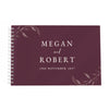 Personalised Botanical Plum Wedding Guest Book