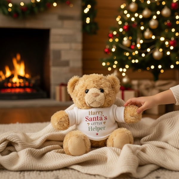 Personalised Santas Little Helper Teddy Bear