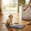 Personalised Black Stripe Pet Bowl Mat Non Slip
