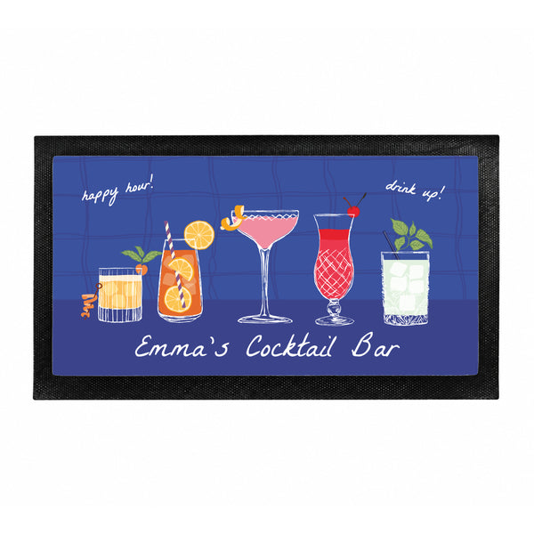 Personalised Cocktail Bar Mat